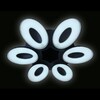 Миниатюра фото потолочная светодиодная люстра ambrella light orbital granule fg1022/6+1 wh 144w+80w d1000 | 220svet.ru