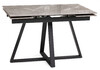 Миниатюра фото керамический стол раздвижной woodville силлем серый-черный 588058 | 220svet.ru