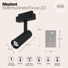 Миниатюра фото трековый светодиодный светильник maytoni track lamps tr019-2-10w4k-b | 220svet.ru