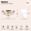 Миниатюра фото потолочный светильник maytoni facet mod094cl-04g | 220svet.ru