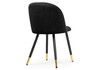 Миниатюра фото стул woodville gabi black / black / gold 15381 | 220svet.ru