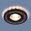 Миниатюра фото встраиваемый светильник elektrostandard 7020 mr16 bk/sl черный/серебро 4690389099311 | 220svet.ru