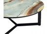 Миниатюра фото стол стеклянный роб d-700 мрамор голубой | 220svet.ru