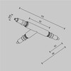 Миниатюра фото т-образный коннектор для накладного монтажа штанговой системы maytoni axity ca007tc-b | 220svet.ru
