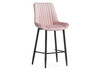 Миниатюра фото барный стул woodville седа велюр розовый / черный 511173 | 220svet.ru