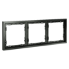 Миниатюра фото рамка пластиковая на 3 поста voltum s70 vls100306 (титан) | 220svet.ru
