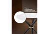 Миниатюра фото стол стеклянный woodville rock 100х75 white / black 15536 | 220svet.ru