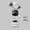 Миниатюра фото встраиваемый точечный светодиодный светильник maytoni round dl058-12w4k-trs-w | 220svet.ru