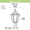 Миниатюра фото уличный светильник fumagalli minilot/rut e26.111.000.wxf1r | 220svet.ru