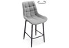 Миниатюра фото барный стул woodville алст к крутящийся светло-серый / черный 502282 | 220svet.ru