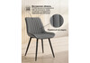 Миниатюра фото стул на металлокаркасе woodville вейв темно-серый / черный 594941 | 220svet.ru