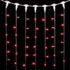 Миниатюра фото гирлянда занавес 2 x 2 м красный 220в 400 led провод прозрачный пвх ip54 ltc pcl402-10-2r | 220svet.ru