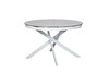 Миниатюра фото стол обеденный раскладной круглый керамический garda decor 83mc-1907dt wh | 220svet.ru