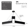 Миниатюра фото подвесной светодиодный cветильник geometria эра igrek spo-143-b-40k-056 56вт 4000к черный б0050571 | 220svet.ru