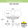 Миниатюра фото садово-парковый фонарь fumagalli gig bisso/g300 3l g30.156.s30.vxe27 | 220svet.ru