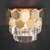 Миниатюра фото настенный светильник eurosvet 10124/2 золото/прозрачный хрусталь strotskis | 220svet.ru