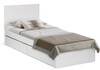 Миниатюра фото односпальная кровать woodville мадера 90х200 белый эггер 497492 | 220svet.ru