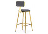 Миниатюра фото барный стул woodville persi dark gray / gold 15678 | 220svet.ru