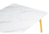 Миниатюра фото стол керамический woodville селена белый мрамор / золото 572184 | 220svet.ru