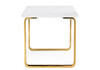 Миниатюра фото стол керамический woodville селена белый мрамор / золото 571414 | 220svet.ru