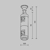 Миниатюра фото стойка настенная двойная для трековой системы maytoni flarity tra155cw-d1-pt | 220svet.ru