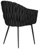 Миниатюра фото стул дизайнерский dobrin matilda lm-9691-11755 черный | 220svet.ru