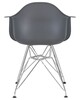 Миниатюра фото стул обеденный dobrin daw chrome lmzl-pp620b-2770 тёмно-серый | 220svet.ru