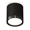 Миниатюра фото комплект накладного светильника ambrella light xs8142002 sbk/pbk черный песок/черный полированный gx53 (c8142, n8113) | 220svet.ru