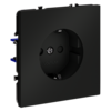 Миниатюра фото розетка встраиваемая с заземлением и защитными шторками, 16а voltum s70 vls040208 (черный матовый) | 220svet.ru