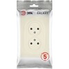 Миниатюра фото розетка эра galaxy 15-2107-02 без заземления двойная 2x2p 16а-250в ip20 слоновая кость б0071698 | 220svet.ru