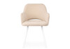 Миниатюра фото стул на металлокаркасе woodville эолин бежевый (glory 03) / белый 631712 | 220svet.ru