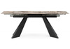 Миниатюра фото керамический стол раскладной woodville ливи бежевый/ черный 588023 | 220svet.ru