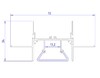 Миниатюра фото профиль для натяжного потолка для светодиодной ленты ambrella illumination gp4000al | 220svet.ru
