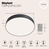 Миниатюра фото потолочный светодиодный светильник maytoni zon c032cl-l48b4k | 220svet.ru