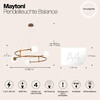 Миниатюра фото подвесная люстра maytoni balance mod317pl-04g | 220svet.ru