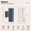 Миниатюра фото уличный настенный светильник maytoni bowery o574wl-02gr | 220svet.ru