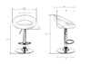 Миниатюра фото стул барный dobrin mira lm-5001_ch-m_el-188-55-2126 | 220svet.ru
