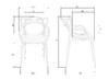 Миниатюра фото стул обеденный набор 4шт dobrin masters lmzl-pp601-n4_p-b-03-12201 | 220svet.ru