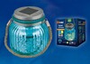 Миниатюра фото светильник на солнечных батареях (ul-00003208) uniel modern usl-m-210/gn120 blue jar | 220svet.ru