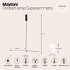 Миниатюра фото подвесной светодиодный светильник maytoni supersymmetry p096pl-l11bk | 220svet.ru