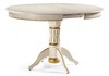 Миниатюра фото стол деревянный павия 100 крем с золотой патиной | 220svet.ru