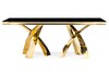 Миниатюра фото стол стеклянный komin 2 черный / золото | 220svet.ru