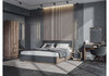 Миниатюра фото двуспальная кровать woodville диамо софт графит 546001 | 220svet.ru
