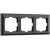 Миниатюра фото рамка werkel fiore на 3 поста черный матовый w0032208 4690389160417 | 220svet.ru
