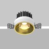 Миниатюра фото встраиваемый точечный светодиодный светильник maytoni round dl058-12w3k-trs-bs | 220svet.ru