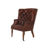 Миниатюра фото кресло кожаное эдвард roomers furniture c0061-1d/#b11 | 220svet.ru