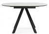 Миниатюра фото керамический стол раскладной woodville трейси 90 snow white / черный 664950 | 220svet.ru