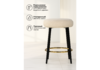 Миниатюра фото барный стул woodville plato white fabric 15423 | 220svet.ru