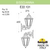 Миниатюра фото светильник уличный настенный fumagalli bisso/anna e22.131.000.bxe27dn | 220svet.ru
