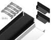 Миниатюра фото алюминиевый профиль накладной для светодиодной ленты до 11мм ambrella light illumination gp1700bk | 220svet.ru